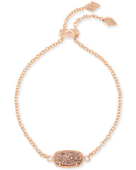 Elaina Chain Bracelet Rose Gold - Drusy Front View