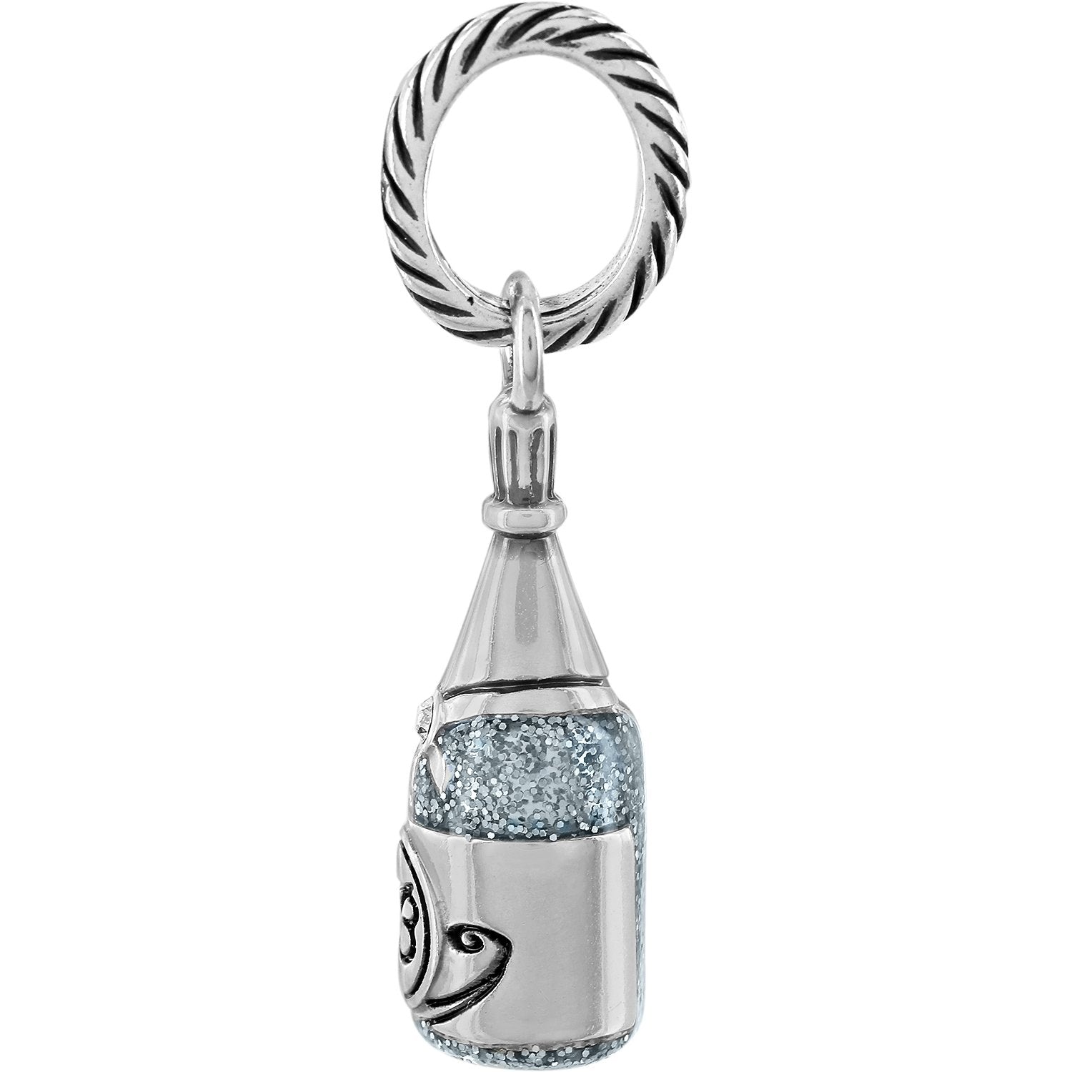 Sparkle Silver Champagne Charm