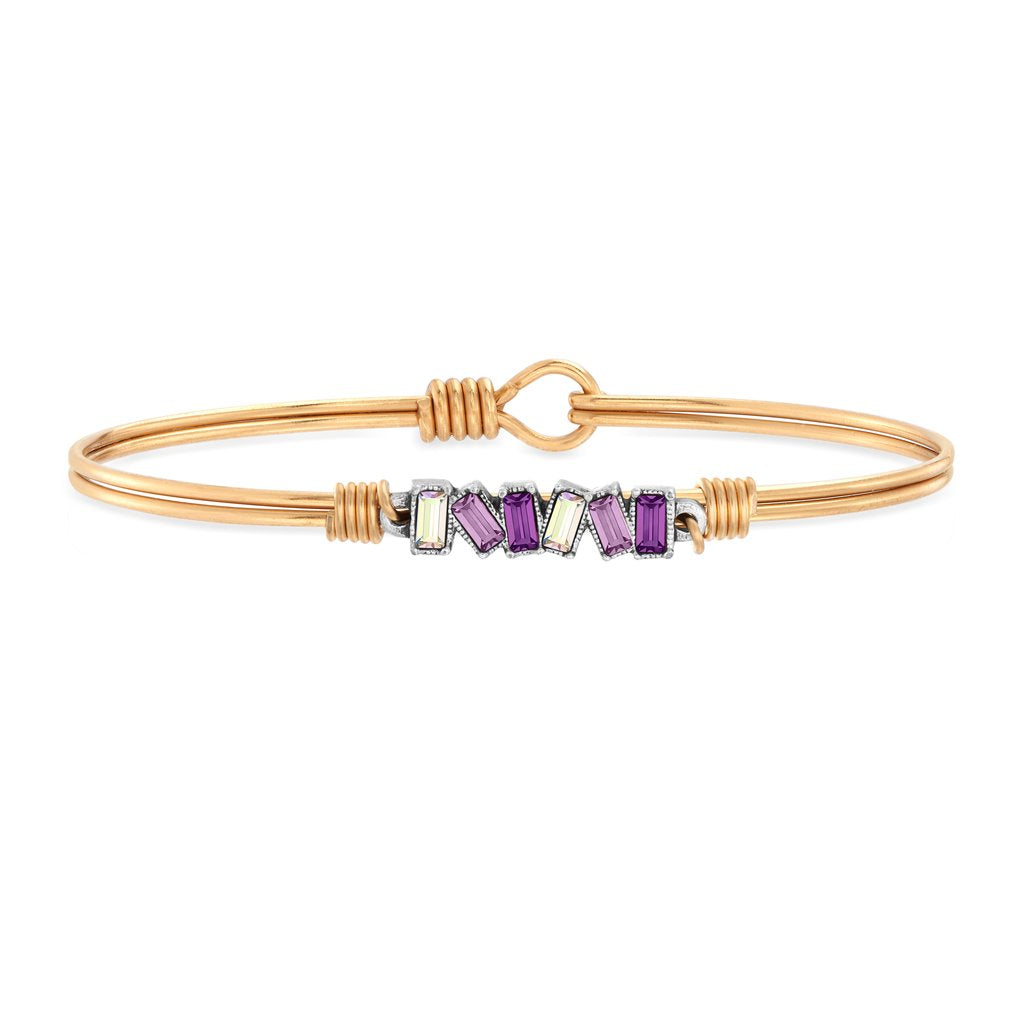 Mini Hudson Bangle Bracelet Purple Ombre
