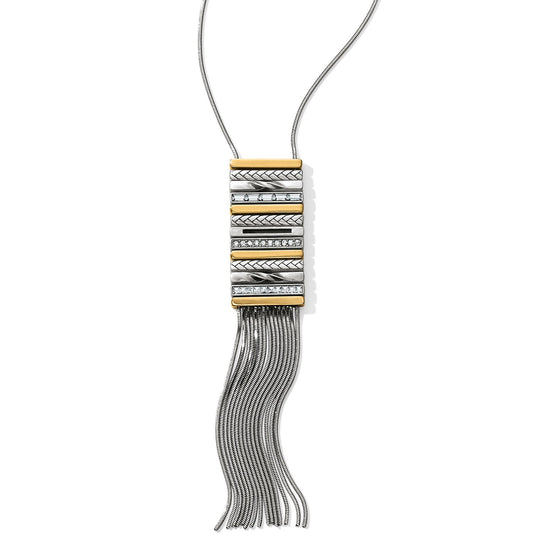 Tapestry Fringe Long Necklace Front View 1500