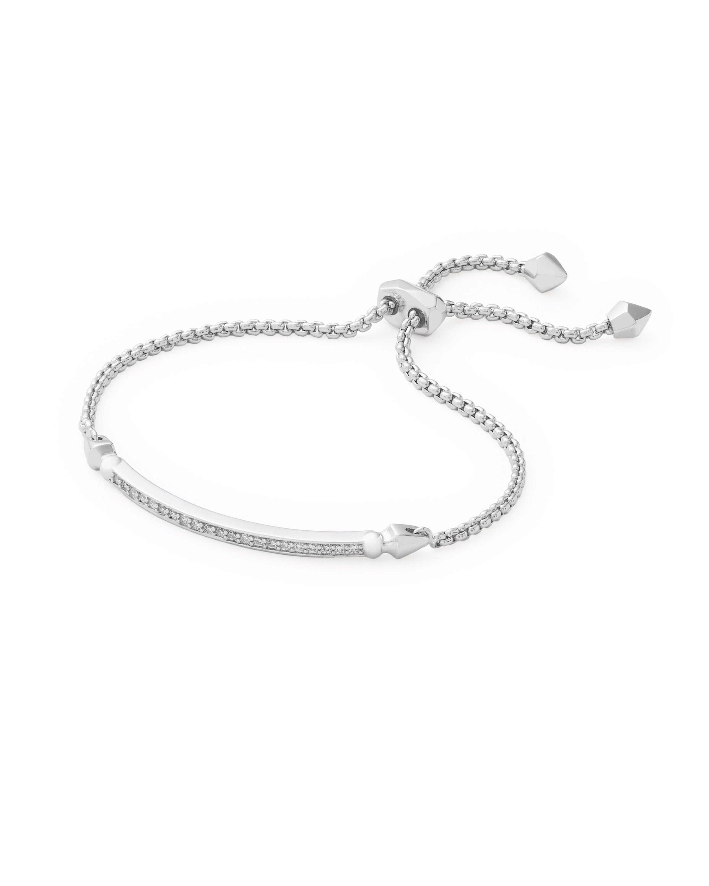 Ott Adjustable Chain Bracelet - Silver Front View