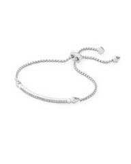 Ott Adjustable Chain Bracelet - Silver Front View