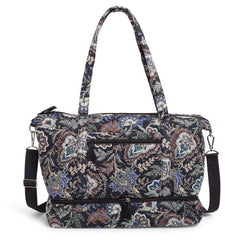 Deluxe Travel Tote Java Navy Camo Back