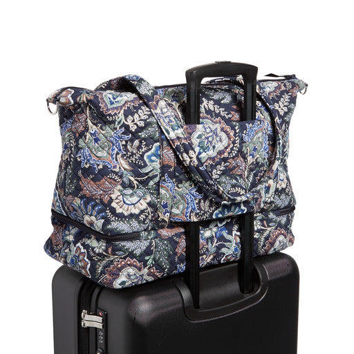 Deluxe Travel Tote Java Navy Camo Travel Straps