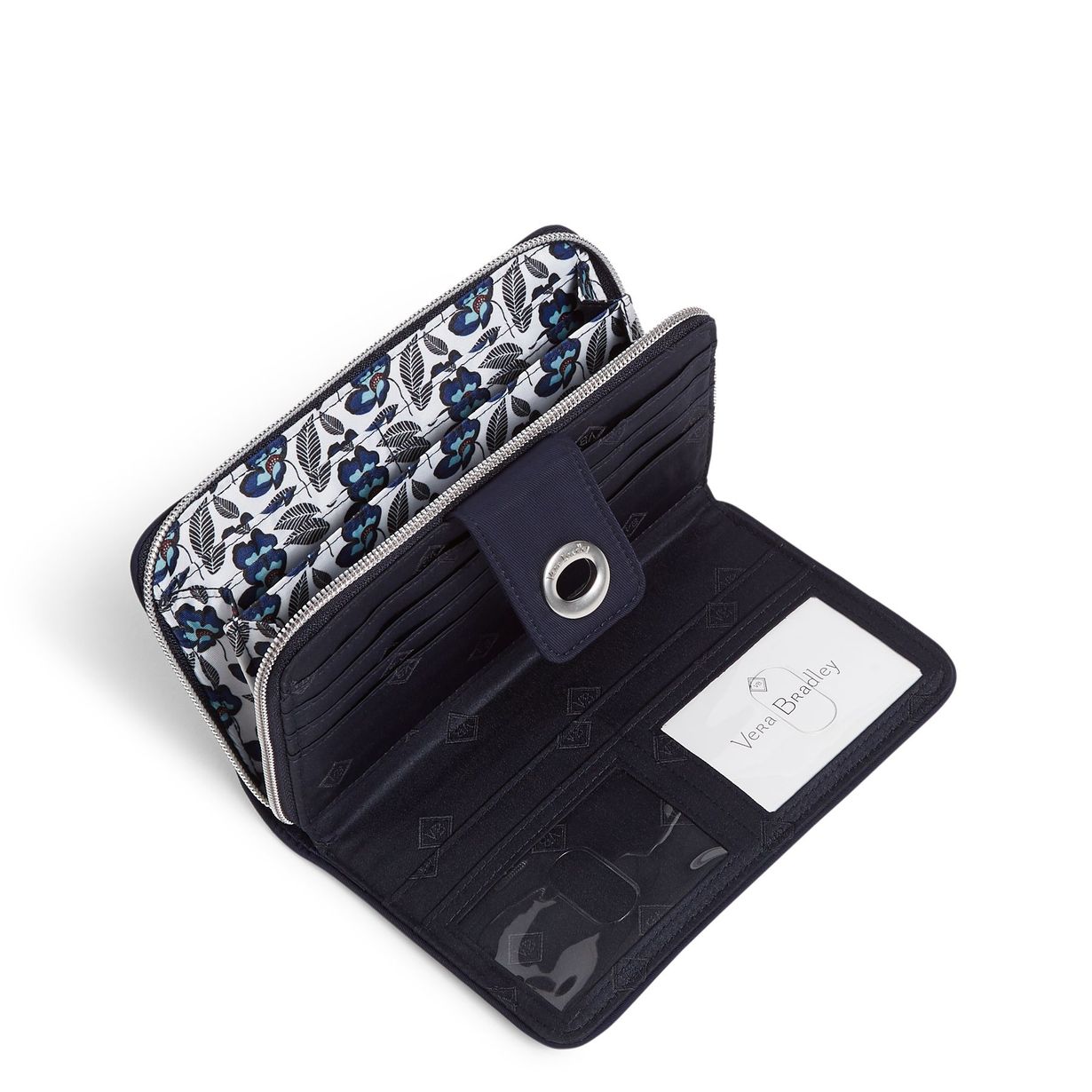 Vera Bradley RFID Turnlock Wallet - Classic Navy