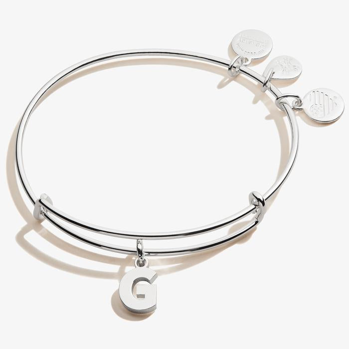 Letter G bracelet silver 