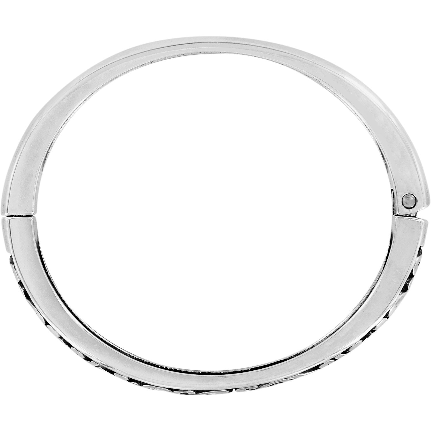 Elora Hinged Bangle Bracelet Silver