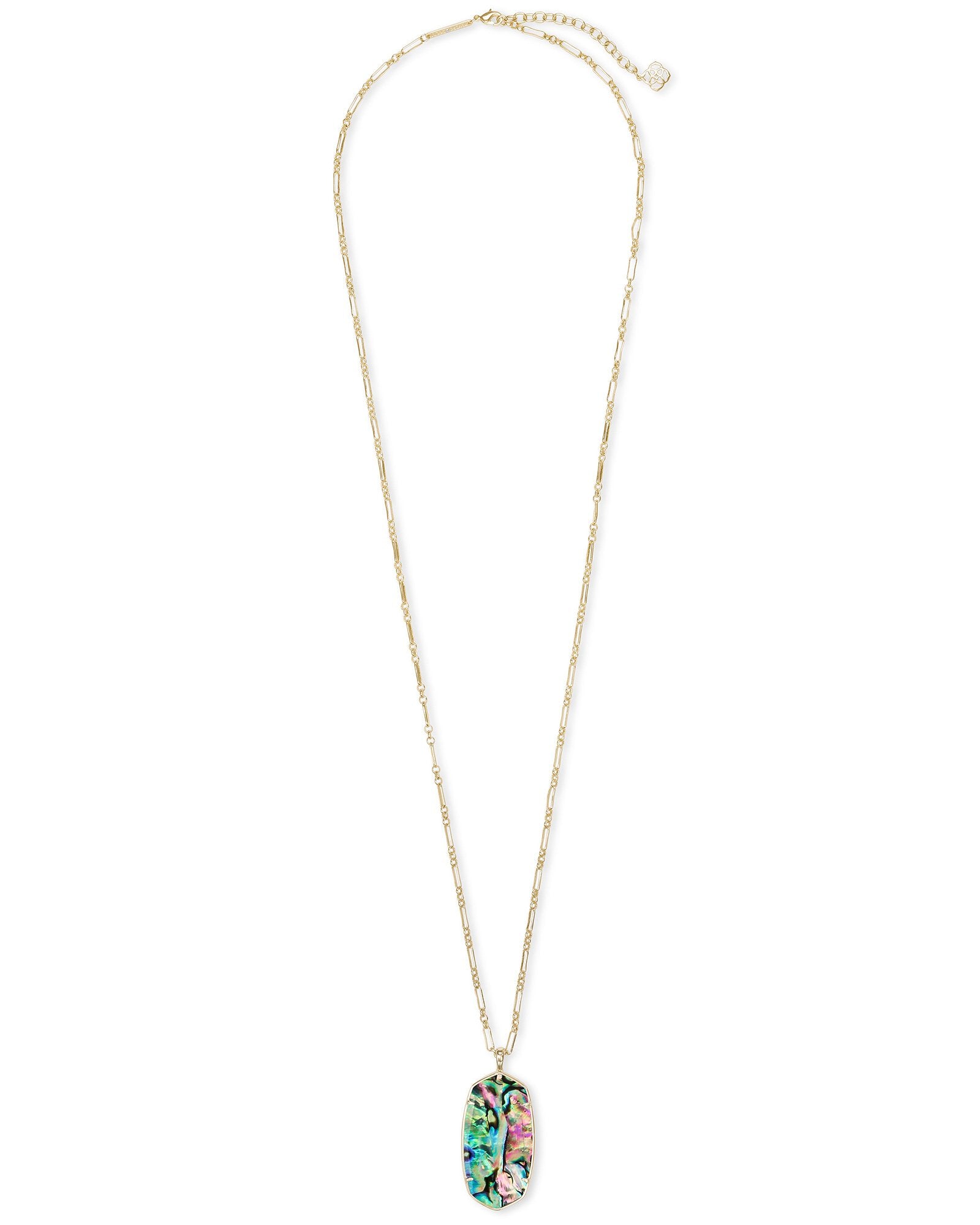 Faceted Reid Necklace Gold - Abalone Shell