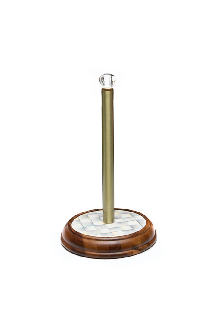 Sterling Check Wood Paper Towel Holder