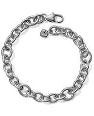 Luxe Silver Charm Link Bracelet Front View