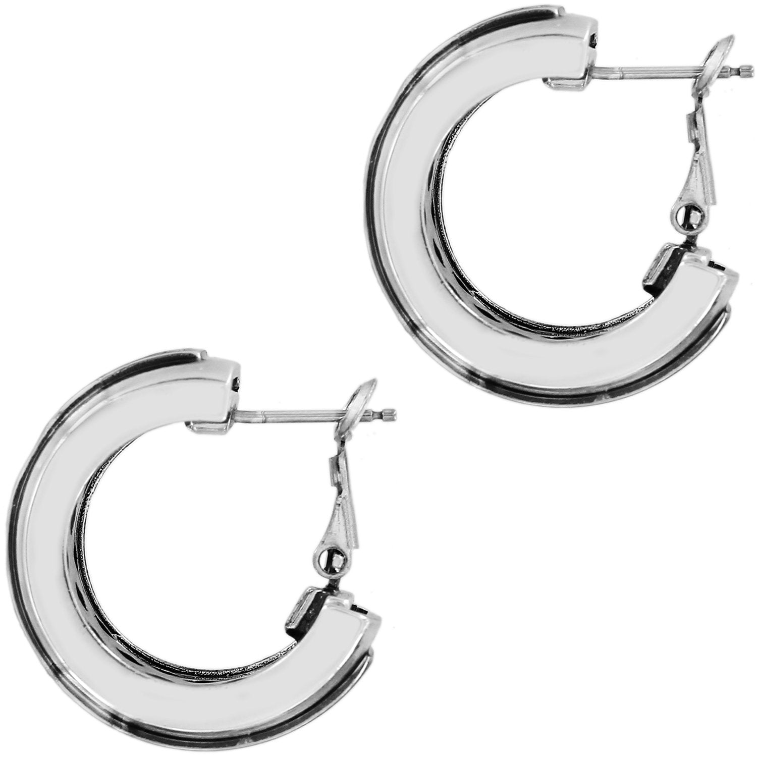 Love Cage Heart Loverback Hoop Earrings Side View