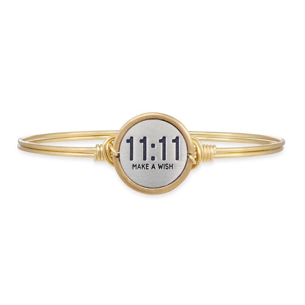 11:11 Gold Make A Wish Bangle Bracelet Petite