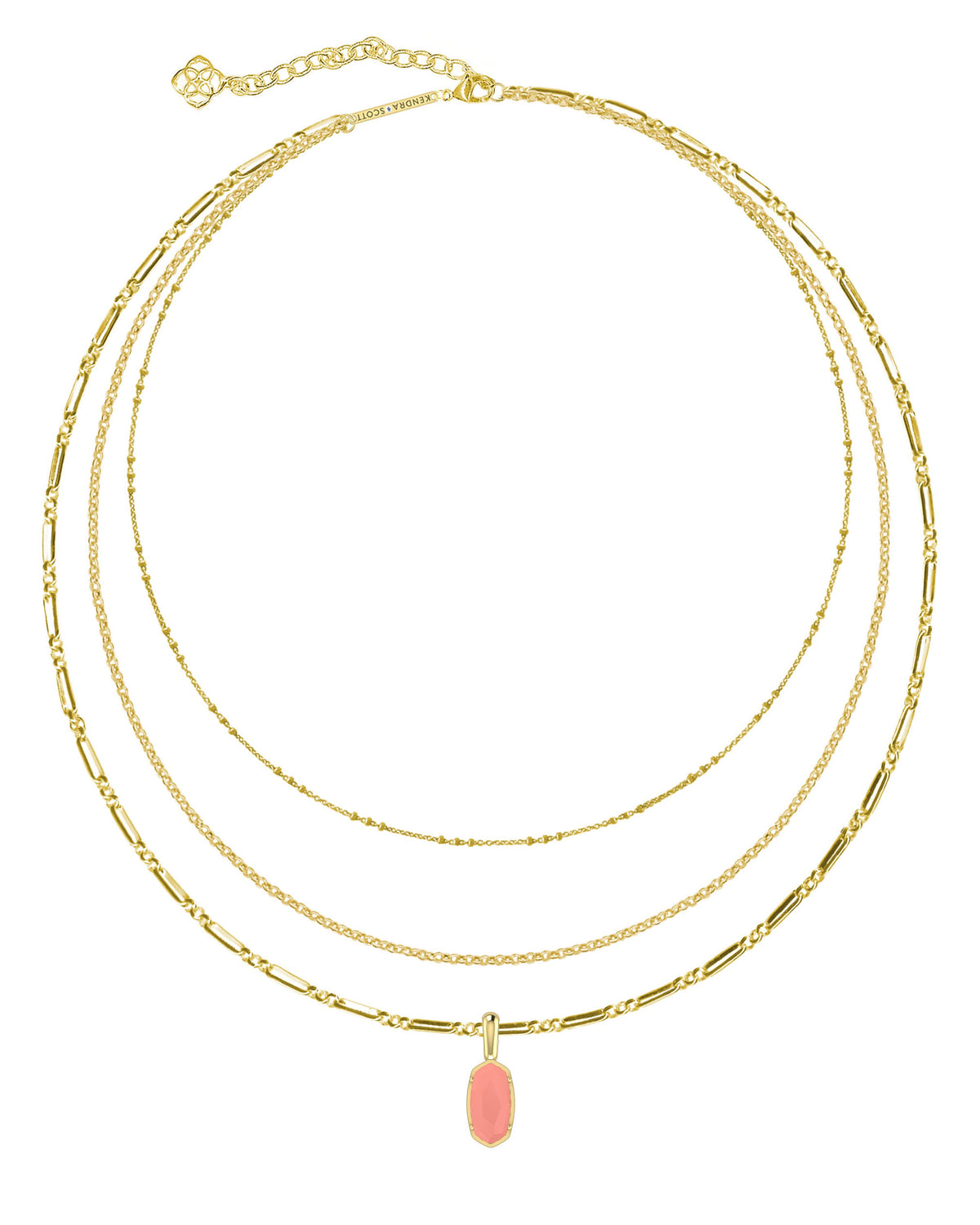 Kendra Scott Elisa Triple Strand Necklace Gold