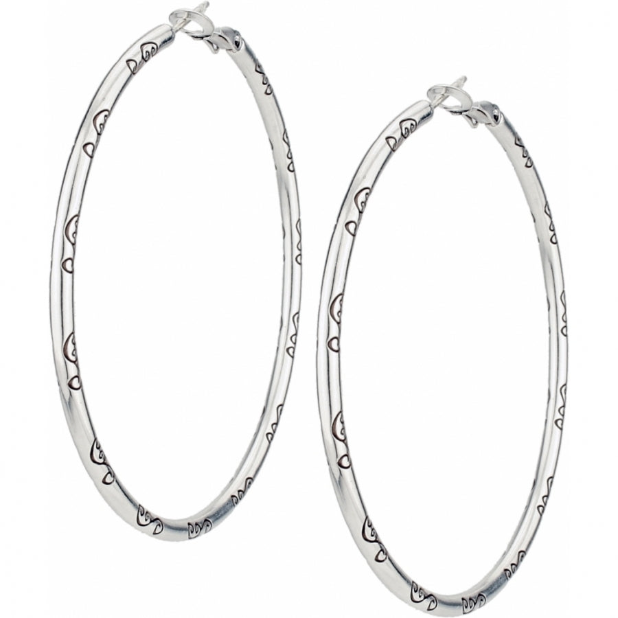 Grande Hoop Charm Earrings Front View