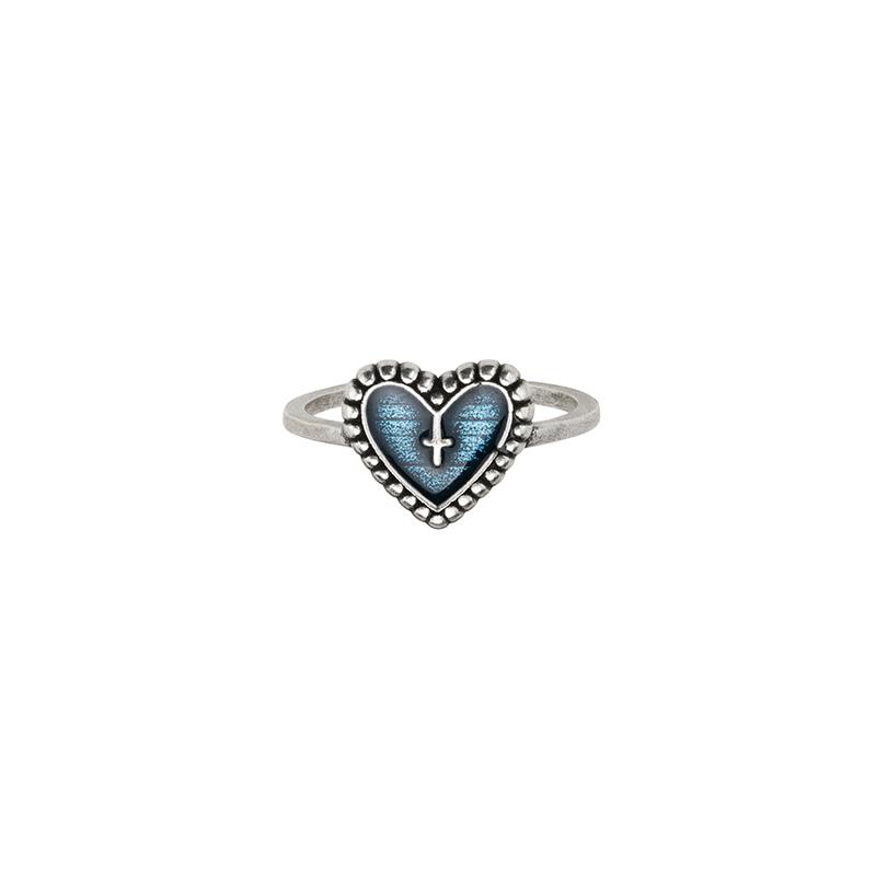 Luca and Danni Rosary Heart Ring Size 6