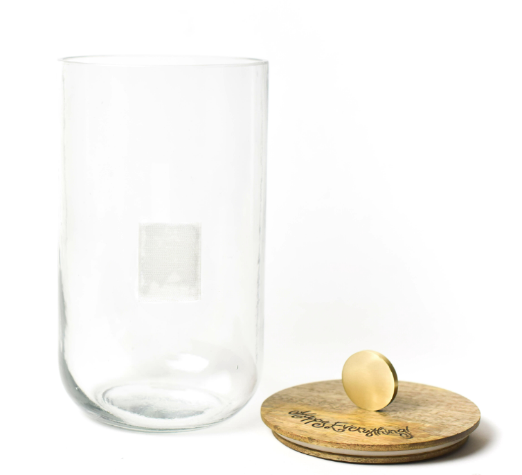 Mini Wooden Lid Glass Jar