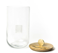 Mini Wooden Lid Glass Jar Open View