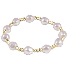 Admire Gold Bead Bracelet - Pearl | Enewton®