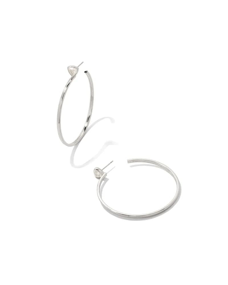 Kendra Scott Arden hoop earrings in rhodium 