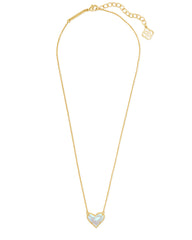 Ari Heart Gold Dichroic Short Necklace