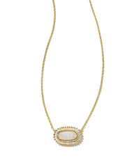 Kendra Scott Elisa pendant necklace in gold iridescent drusy