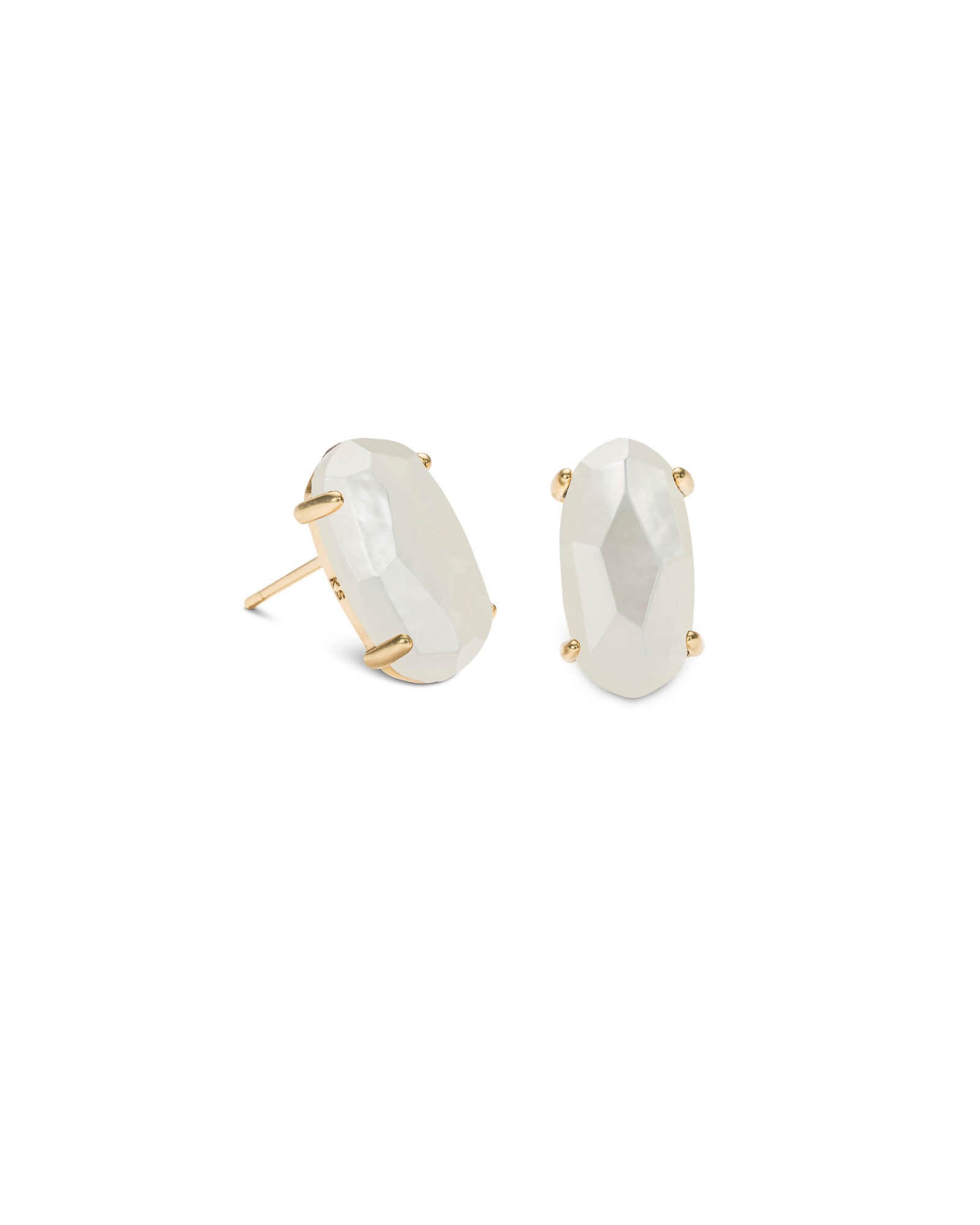 Betty Gold Ivory Mother Of Pearl Earring