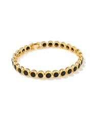 Kendra Scott carmen tennis bracelet in gold black spinel