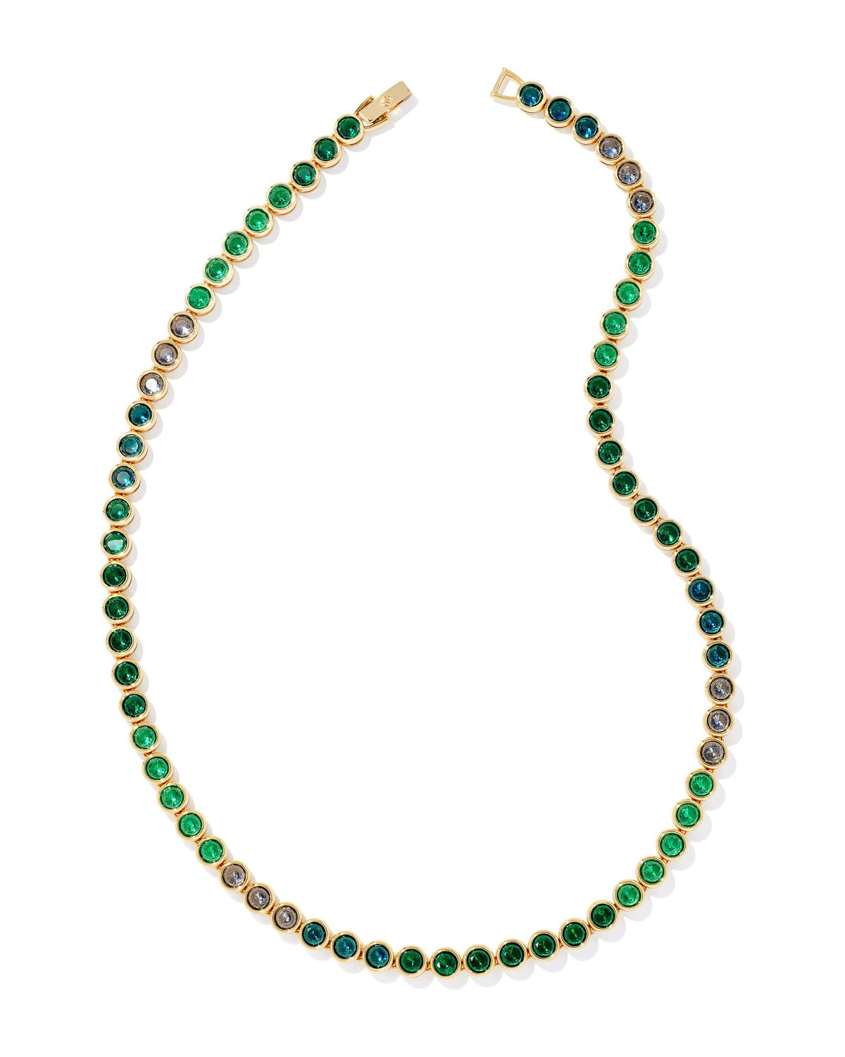 Kendra Scott carmen tennis necklace n gold emerald mix