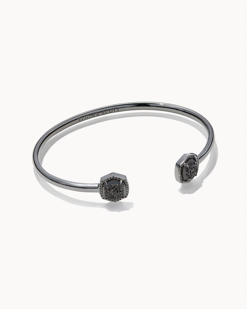 Davie Cuff Bracelet Gunmetal - Black Drusy