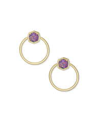Davie Gold Lavender Opal Earrings