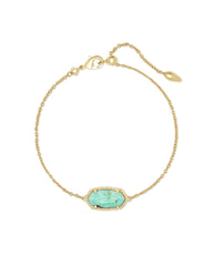 Elaina Slide Bracelet Gold Sea Green