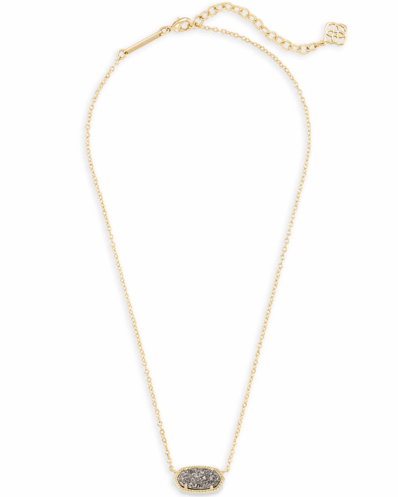 Elisa Gold Platinum - Drusy Necklace