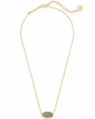 Elisa Gold Platinum Drusy Necklace chain