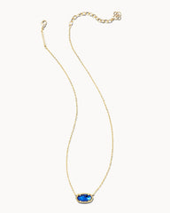 Elisa Necklace Gold Navy Abalone