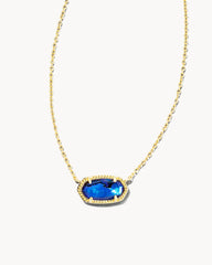 Kendra Scott Elisa Necklace Gold Navy Abalone