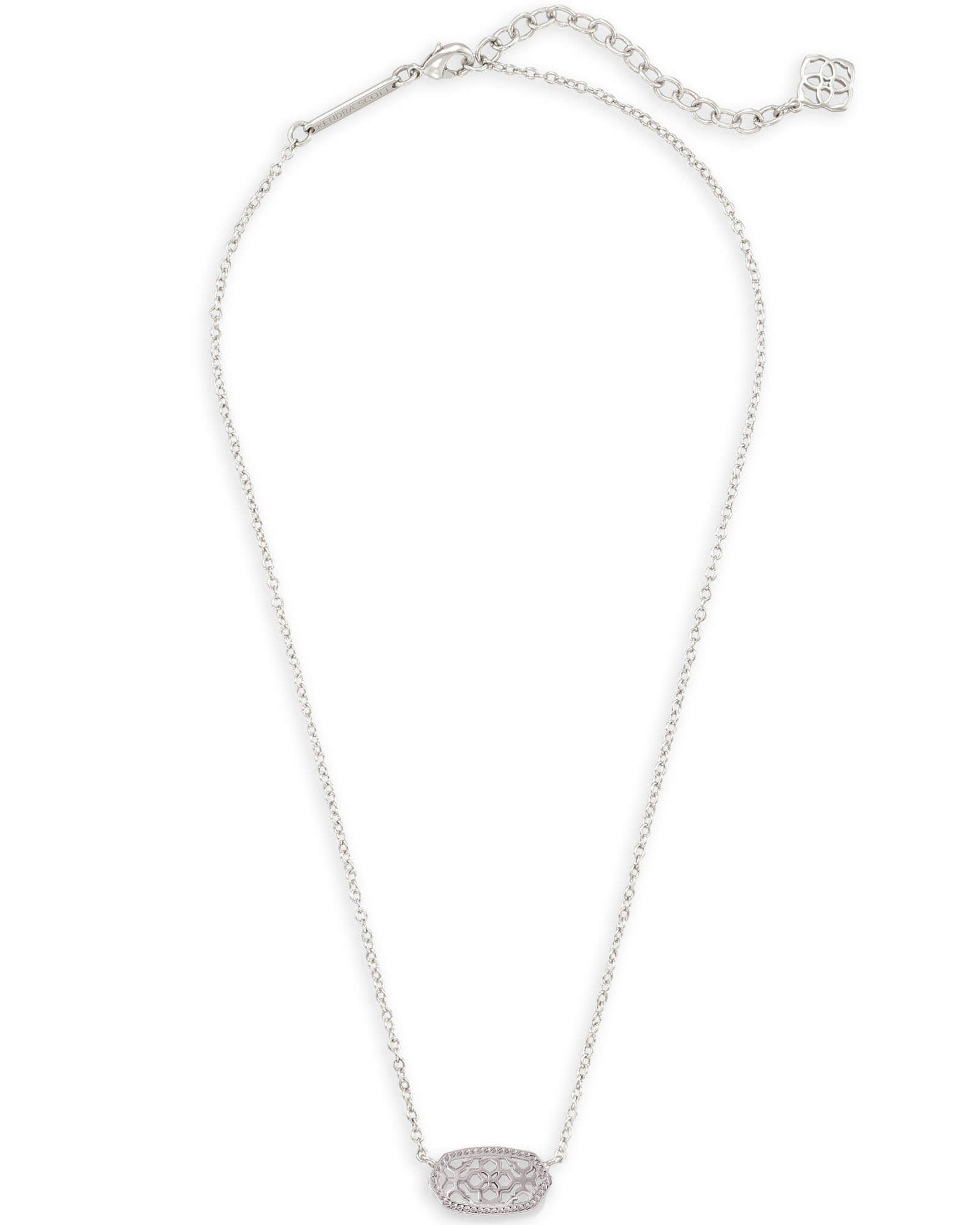 Elisa Filigree Rhodium Necklace