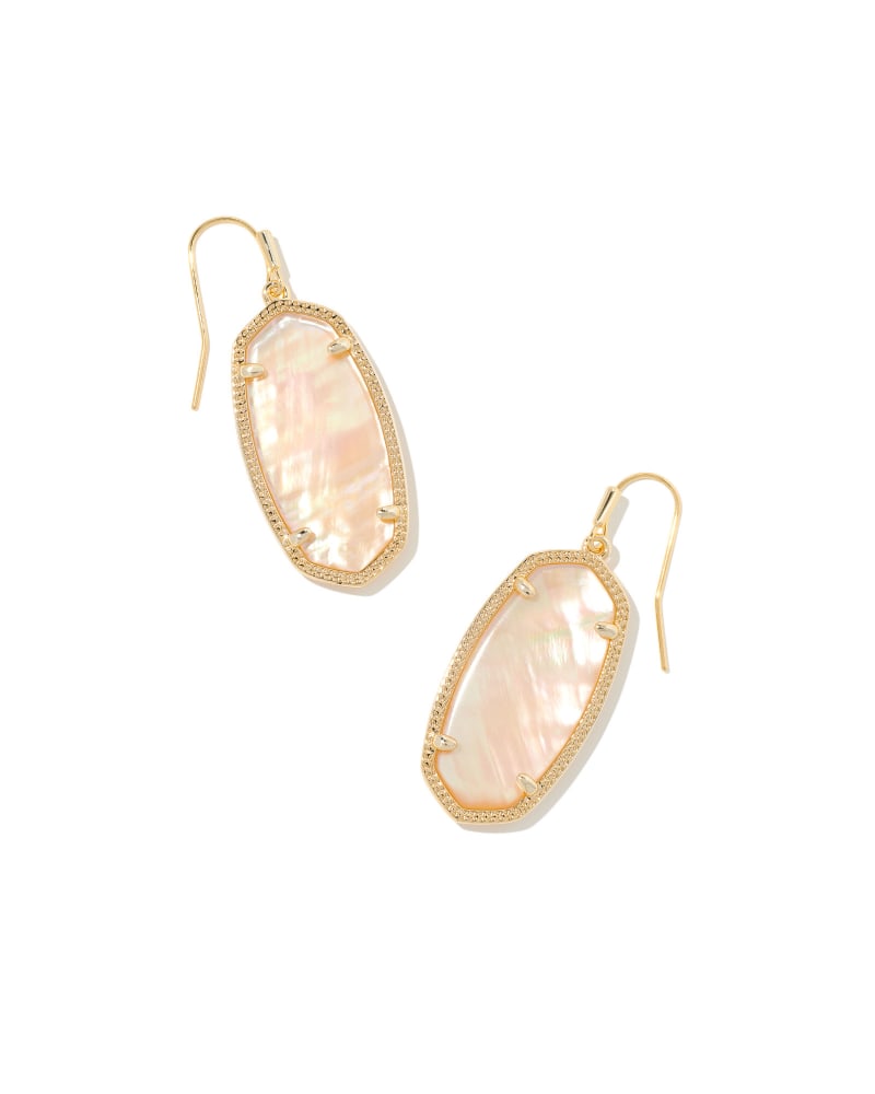 Elle Drop Earrings golden Abalone 