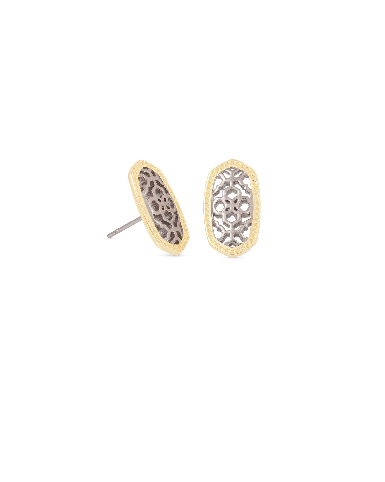 Ellie Gold - Rhodium Mix Earring Front View