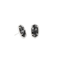 Ellie Bright Silver Black Mother Of Pearl Earring