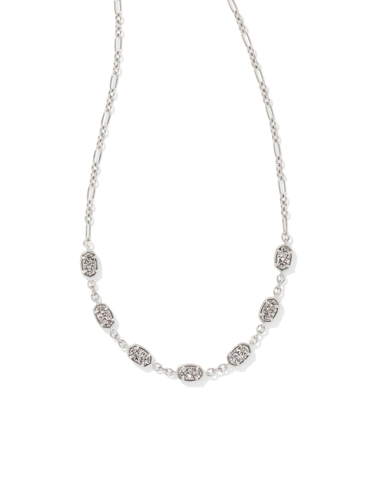 Emilie Strand Necklace Rhodium - Platinum Drusy