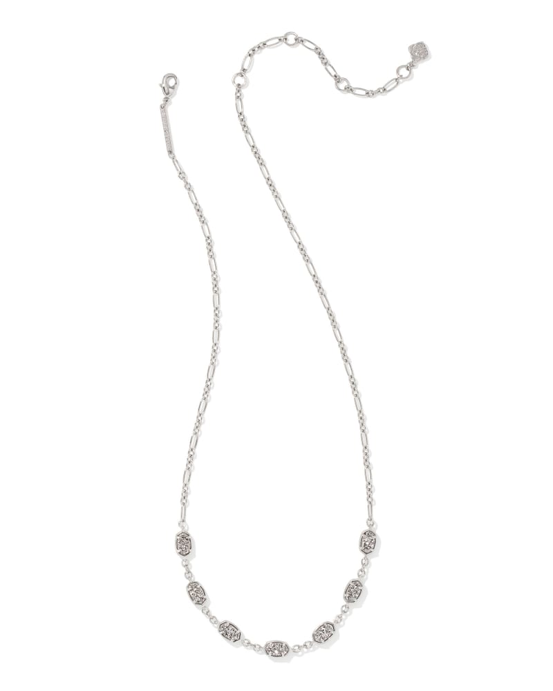 Emilie Strand Necklace Rhodium - Platinum Drusy