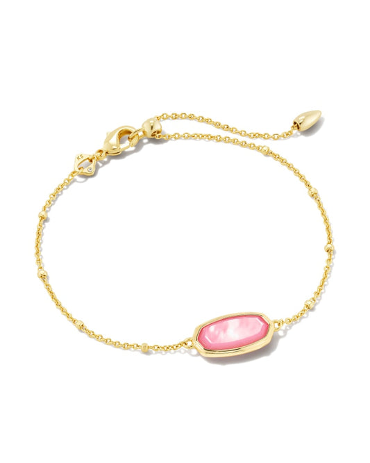 Kendra Scott Framed Elaina Delicate Chain Bracelet In Gold Peony Mother Of Pearl 800