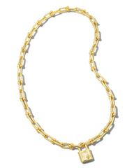 Jess Lock Chain Bracelet in Gold