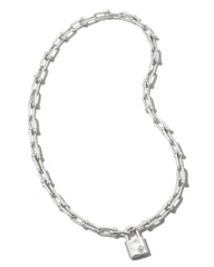 Jess Lock Chain Necklace in Silver - Kendra Scott