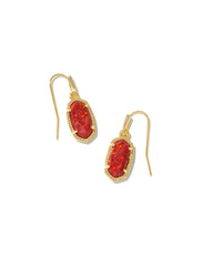 Lee Earrings Gold Red Kyocera Opal - Kendra Scott®