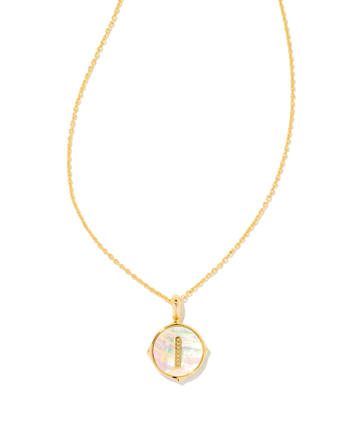 Letter I Disc Pendant Front View 