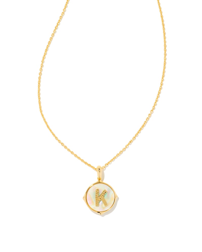 Letter K Disc Pendant Front View 