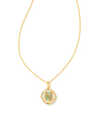 Kendra Scott Letter N Disc Pendant Necklace Gold