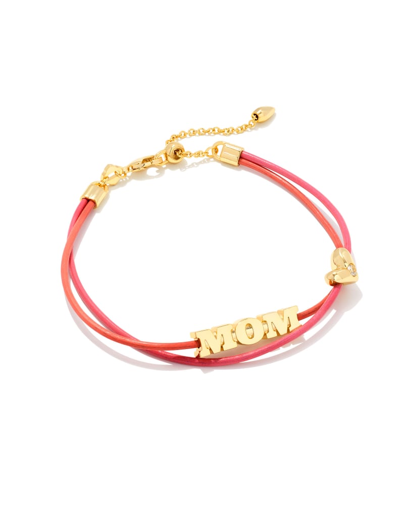 Kendra Scott Mom Friendship Bracelet Gold Pink Mix
