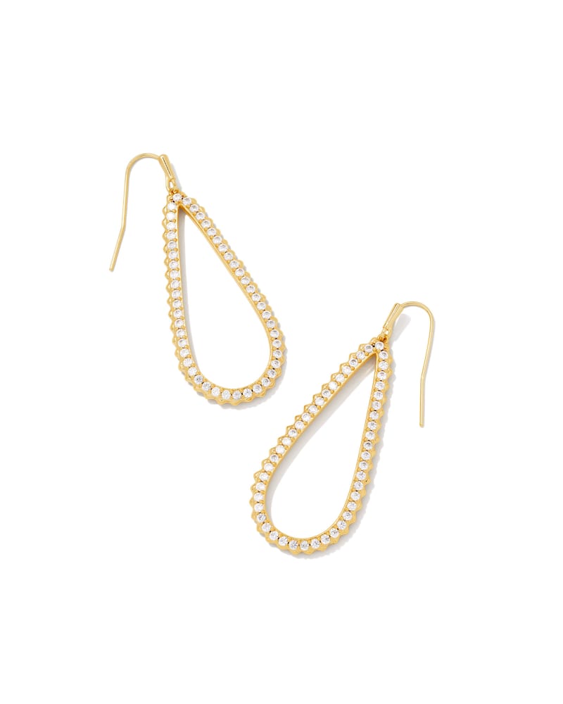 Kendra Scott Payton Open Frame Earrings Gold